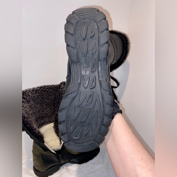 Women’s MARTINO Canadian leather suede and shearling lined winter boots Sz 7W - Picture 11 of 16